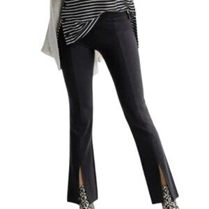 Cabi Women’s Size Medium Black Elastic Waist High Waist Flare Slit Ankle Pants